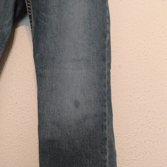 Levi's 505 Boot Cut Blue Denim 10" High Rise Jeans sz 31 x 30 - Picture 9 of 9